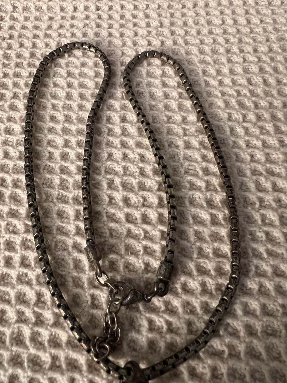 Premier Designs Silver and Gold Tone Cross Pendant Box Chain Necklace